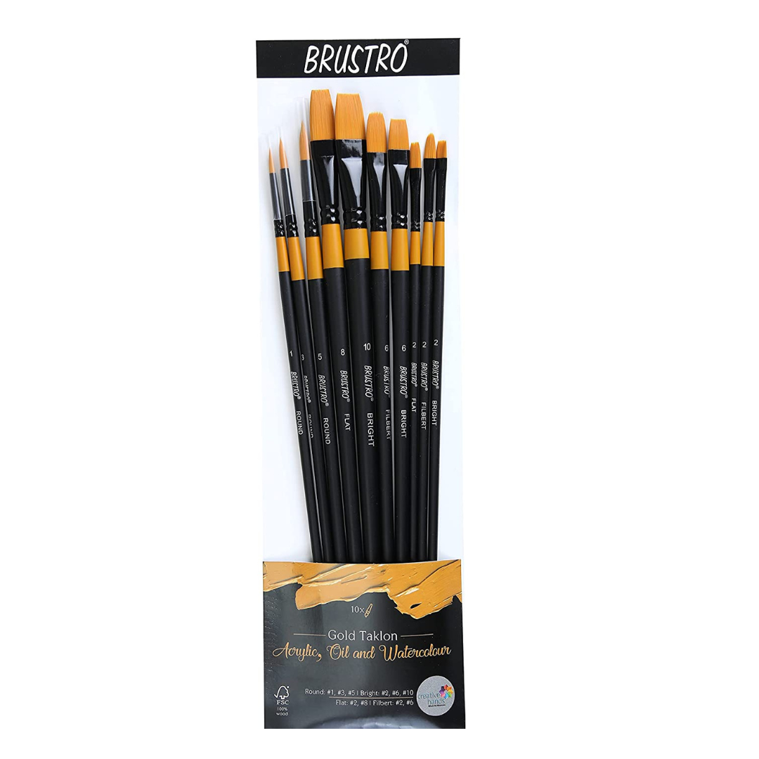Brustro Gold Taklon Brushes