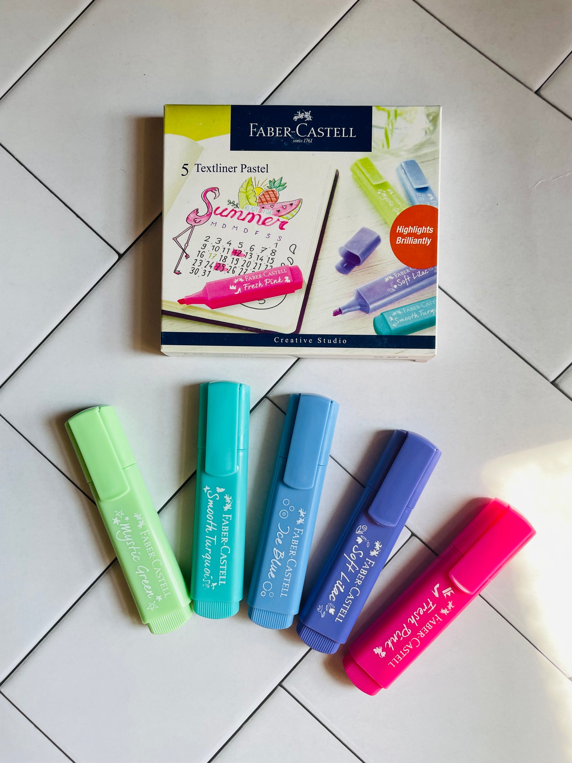  Faber-Castell Textliner Highlighter - Pastel - 8 Color Set