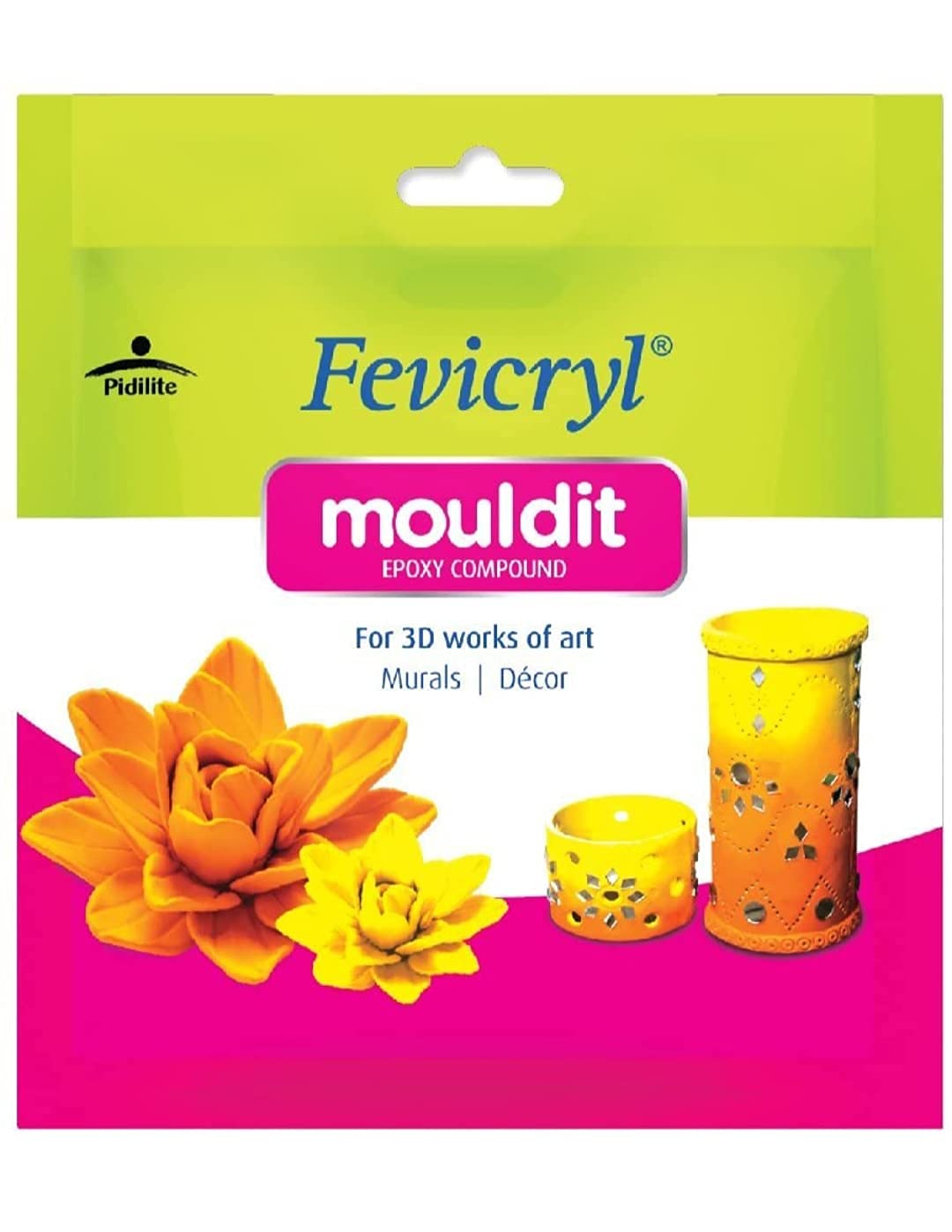 Clay For Modelling Fevicryl Mould It, Air Dry Clay for Modelling,Sculpting, Art & Craft 2 ...