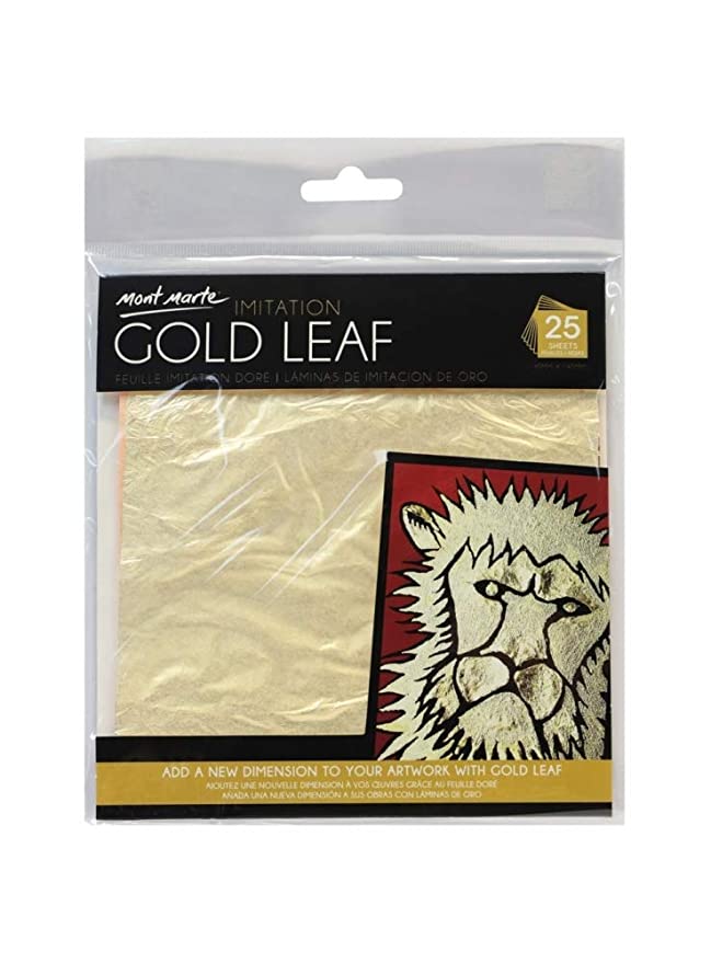 Gold Mont Marte Imitation Leaf 14 by 14 cm - Stationery Plug