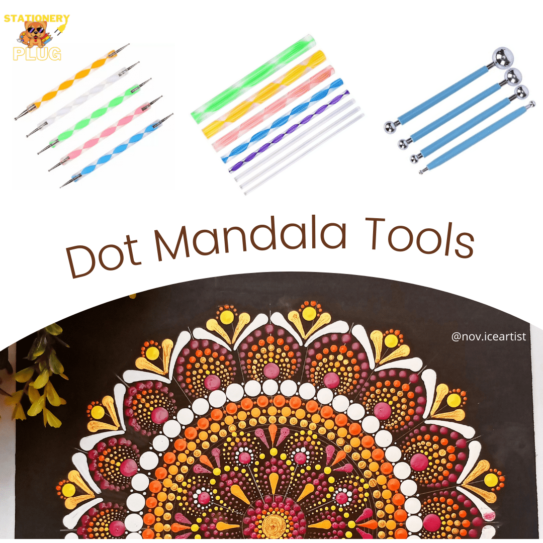 Mandala Dotting Embossing Tools Set of 5 - Stationery Plug
