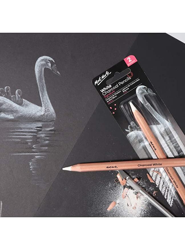 Mont Marte White Charcoal Pencil Set of 2 - Stationery Plug