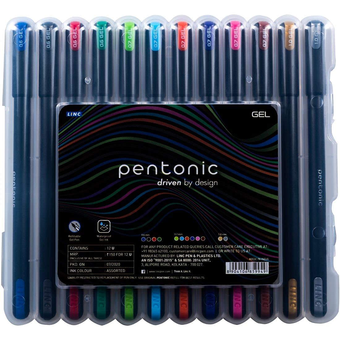 Pentonic Coloured Gel Pen Set - Stationery Plug